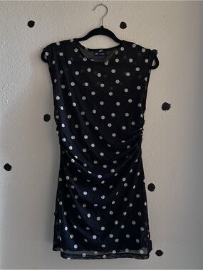 Gap Black Polka Dot Sleeveless Dress